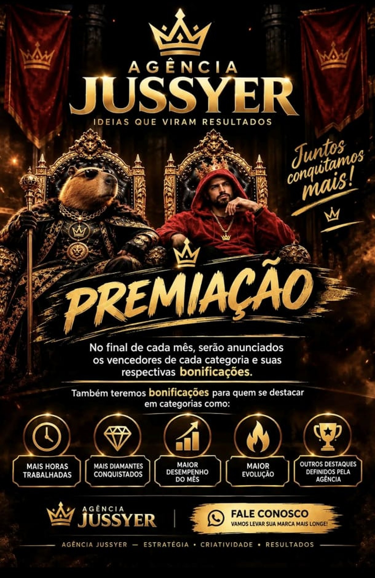 Cartaz oficial da Premiação da Agência Jussyer